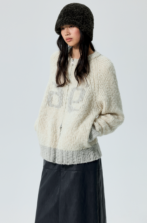 SIMPLE PROJECT COLOR-BLOCK CARDIGAN