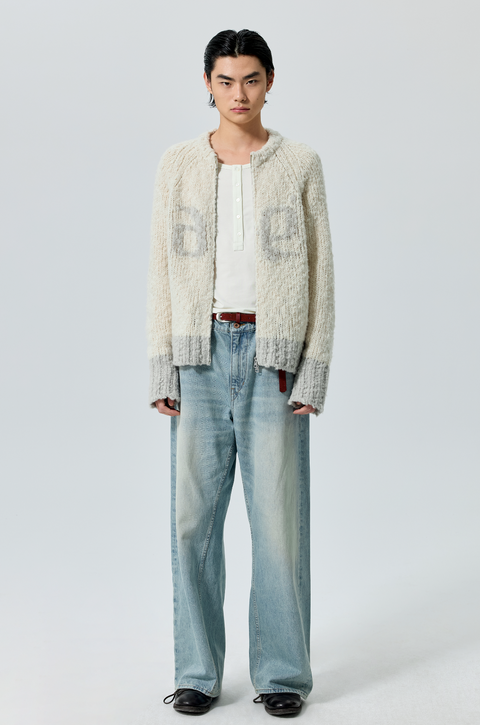 SIMPLE PROJECT COLOR-BLOCK CARDIGAN