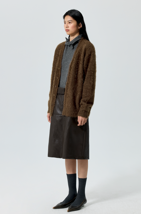 SIMPLE PROJECT BRUSHED STYLE CARDIGAN
