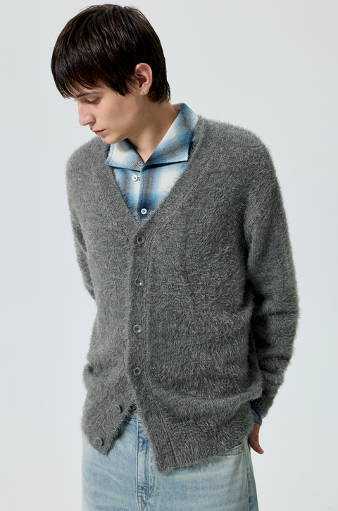 SIMPLE PROJECT BRUSHED STYLE CARDIGAN