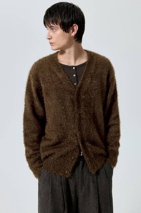 SIMPLE PROJECT BRUSHED STYLE CARDIGAN