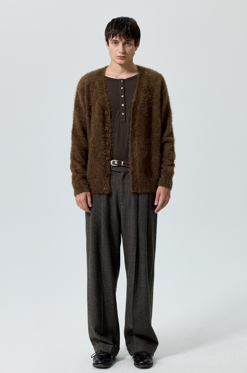 SIMPLE PROJECT BRUSHED STYLE CARDIGAN