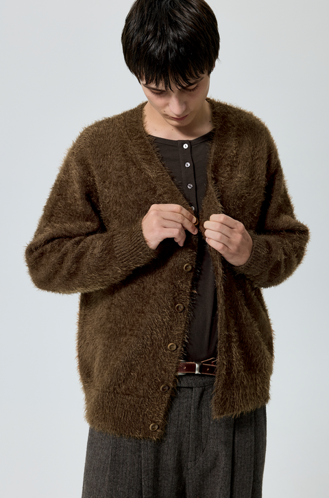 SIMPLE PROJECT BRUSHED STYLE CARDIGAN