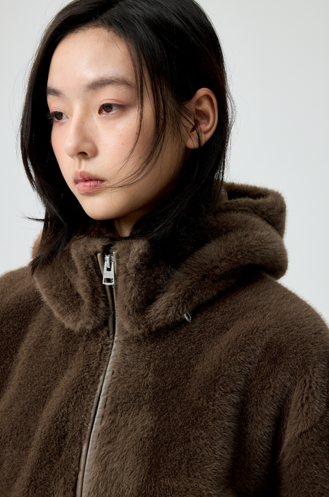 SIMPLE PROJECT DETACHABLE FUR COAT