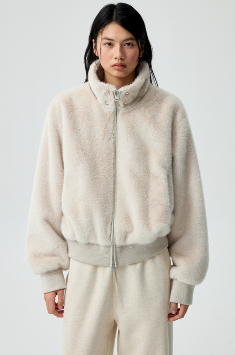 SIMPLE PROJECT DETACHABLE FUR COAT