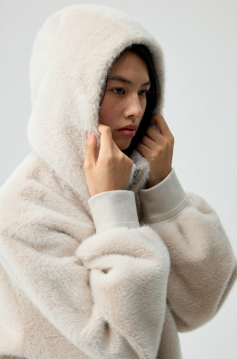 SIMPLE PROJECT DETACHABLE FUR COAT