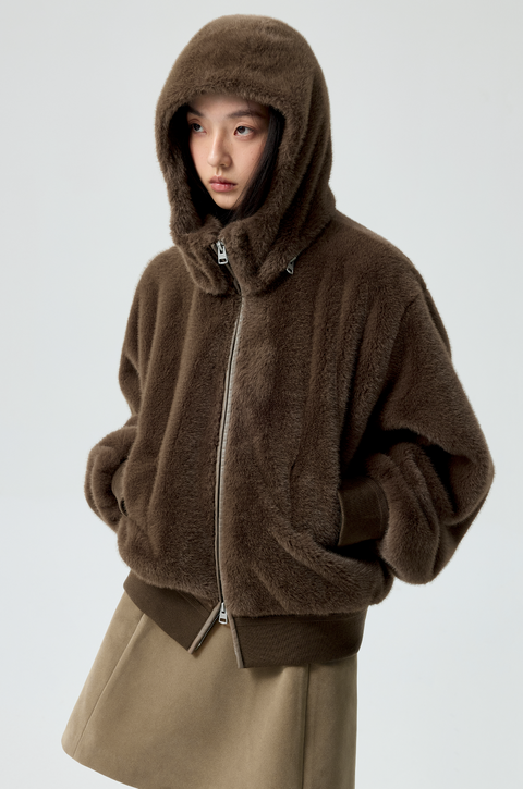 SIMPLE PROJECT DETACHABLE FUR COAT