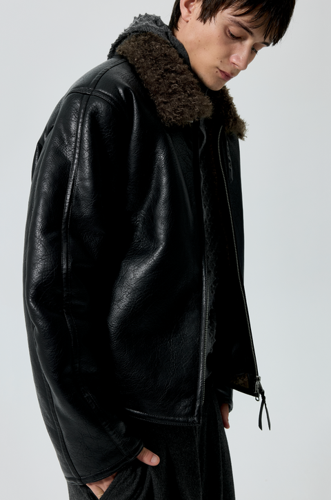 SIMPLE PROJECT SHEARLING JACKET