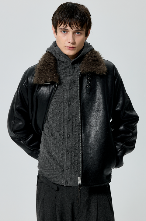 SIMPLE PROJECT SHEARLING JACKET