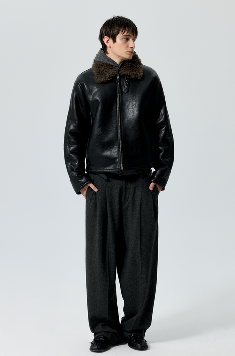 SIMPLE PROJECT SHEARLING JACKET