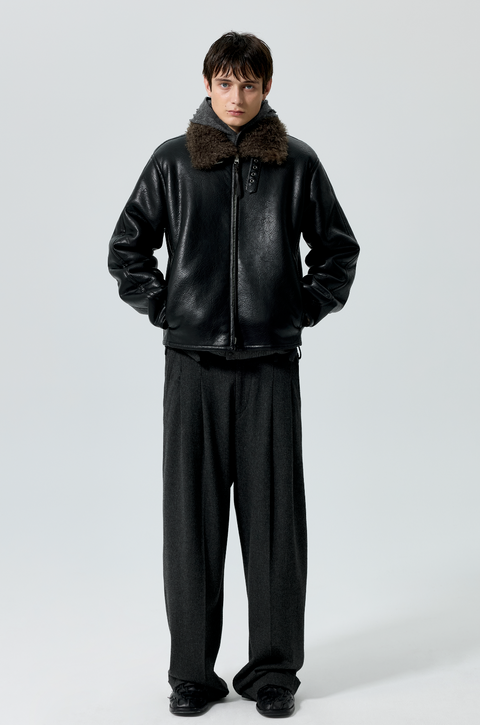 SIMPLE PROJECT SHEARLING JACKET