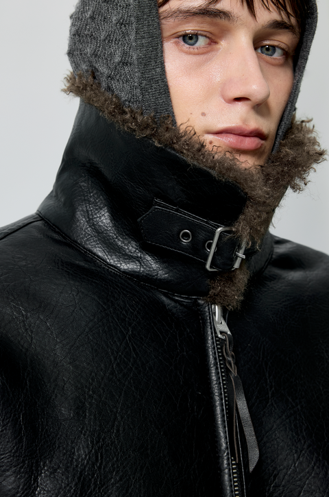 SIMPLE PROJECT SHEARLING JACKET