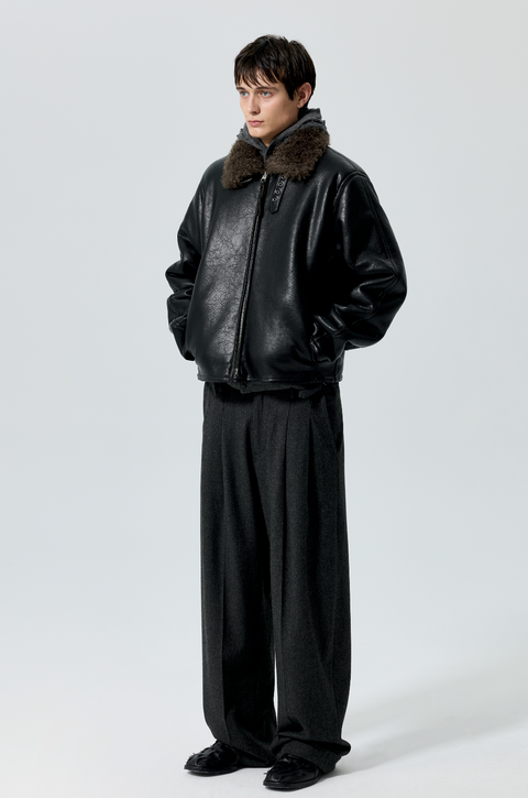 SIMPLE PROJECT SHEARLING JACKET