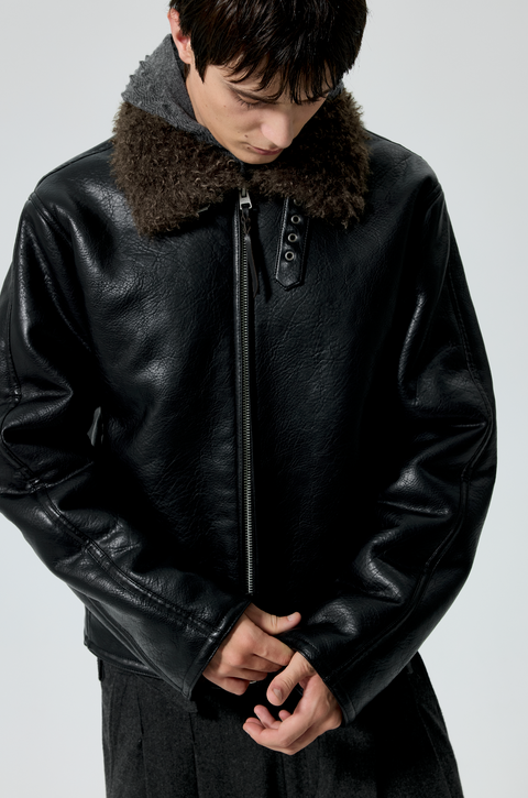 SIMPLE PROJECT SHEARLING JACKET