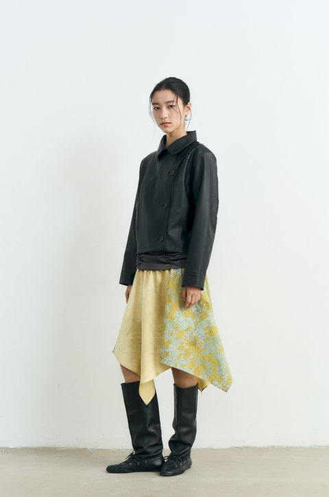 NULL NONE CROPPED SHORT LEATHER JACKET