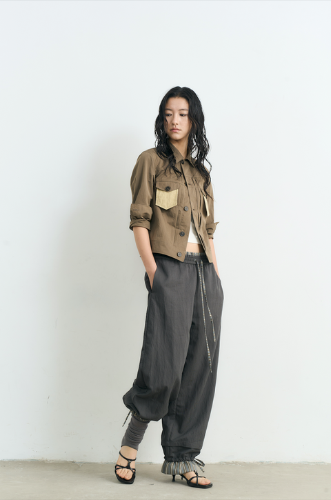 NULL NONE COLOR BLOCKED SHIRT JACKET