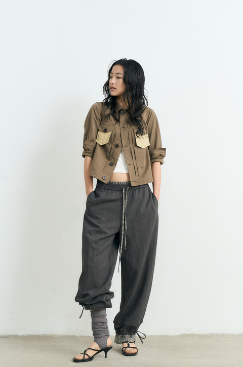 NULL NONE COLOR BLOCKED SHIRT JACKET