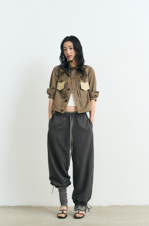 NULL NONE COLOR BLOCKED SHIRT JACKET