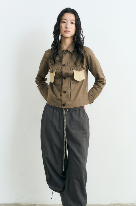 NULL NONE COLOR BLOCKED SHIRT JACKET