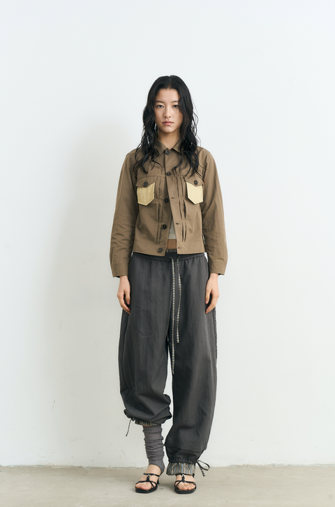 NULL NONE COLOR BLOCKED SHIRT JACKET