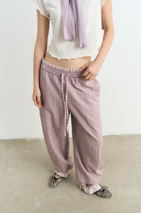NULL NONE PATCHWORK DRAWSTRING PANTS