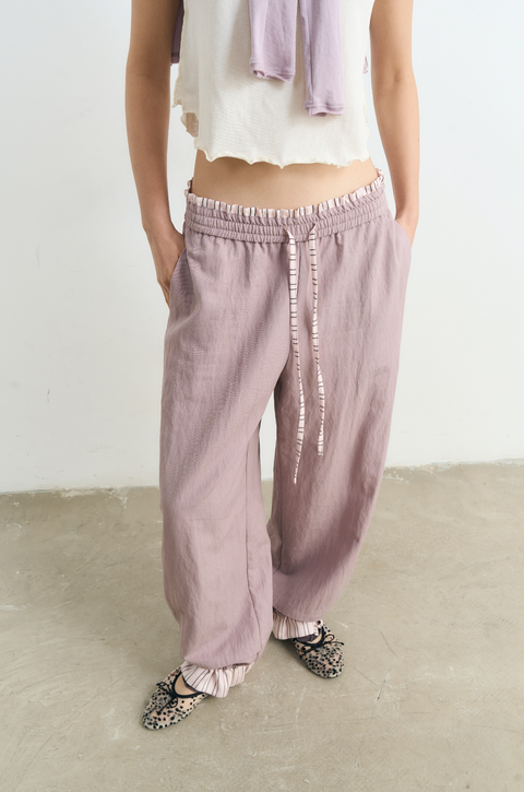 NULL NONE PATCHWORK DRAWSTRING PANTS