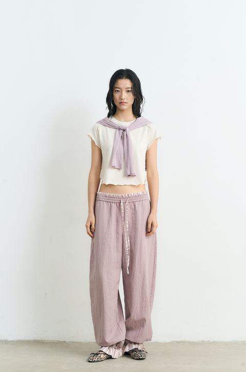 NULL NONE PATCHWORK DRAWSTRING PANTS