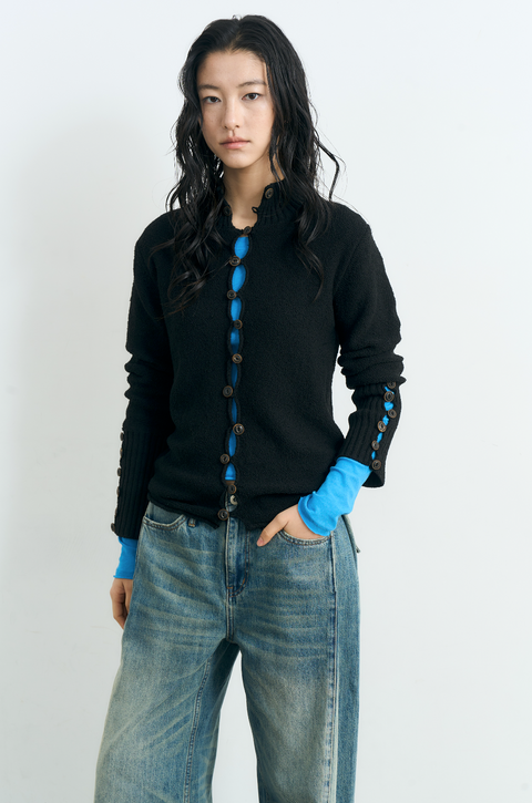 NULL NONE HORN KNIT CARDIGAN
