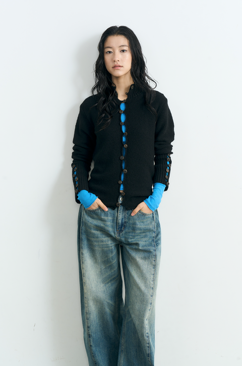 NULL NONE HORN KNIT CARDIGAN