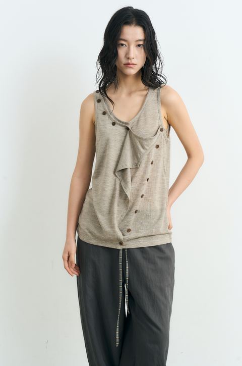 NULL NONE BUTTON-UP VEST