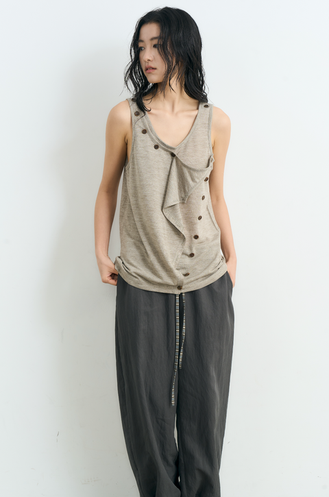 NULL NONE BUTTON-UP VEST