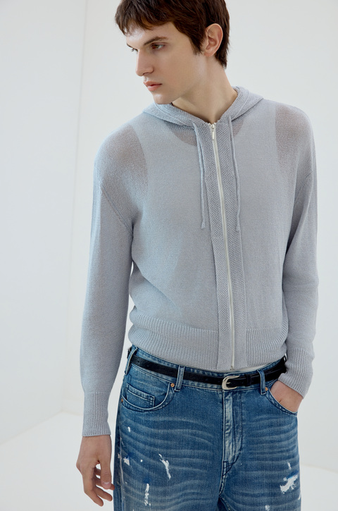 SIMPLE PROJECT WASHI PAPER YARN HOODIE