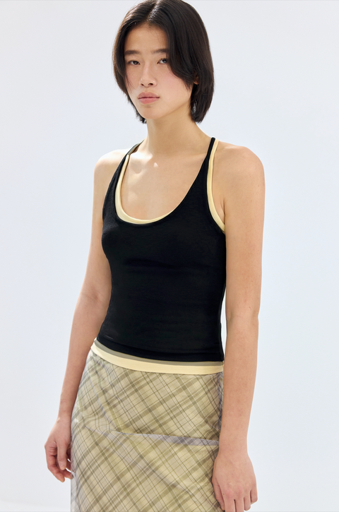SIMPLE PROJECT U-NECK HALTER TOP