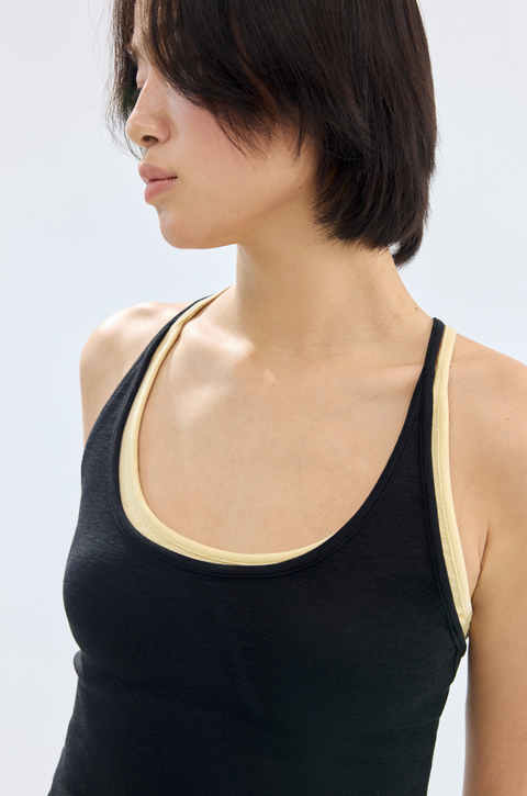 SIMPLE PROJECT U-NECK HALTER TOP