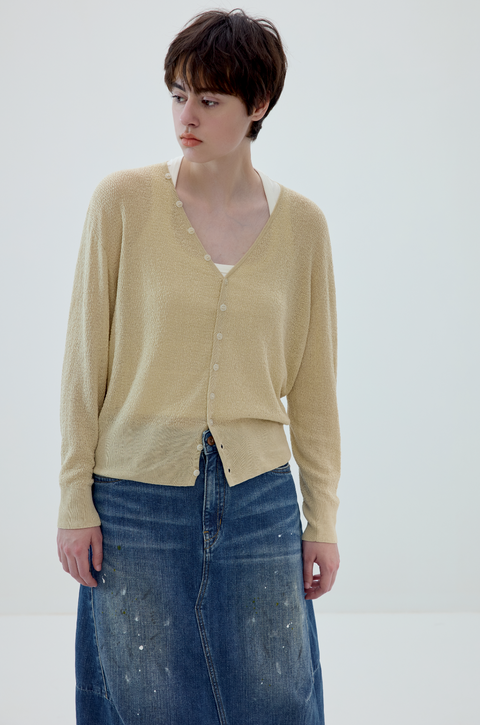 SIMPLE PROJECT LINEN CARDIGAN
