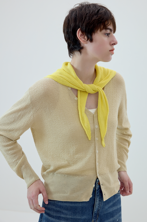 SIMPLE PROJECT LINEN CARDIGAN