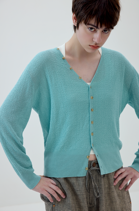 SIMPLE PROJECT LINEN CARDIGAN