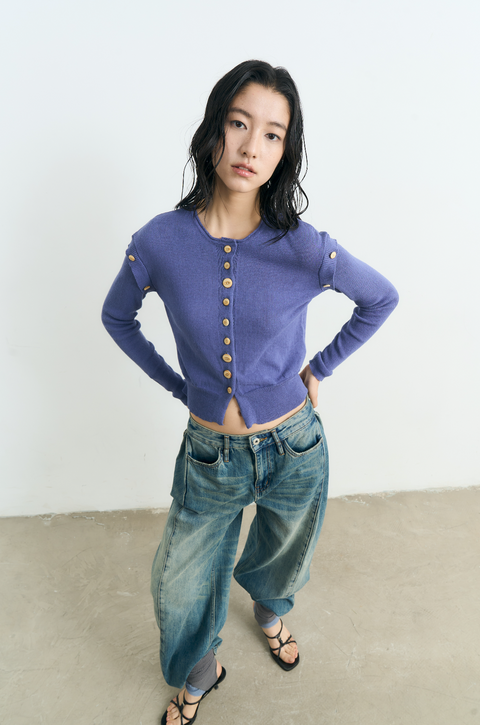 NULL NONE LAYERED KNIT CARDIGAN