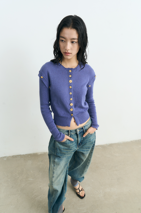 NULL NONE LAYERED KNIT CARDIGAN