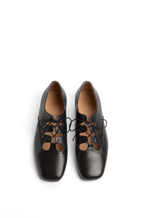SIMPLE PROJECT BALLET LEATHER SHOES