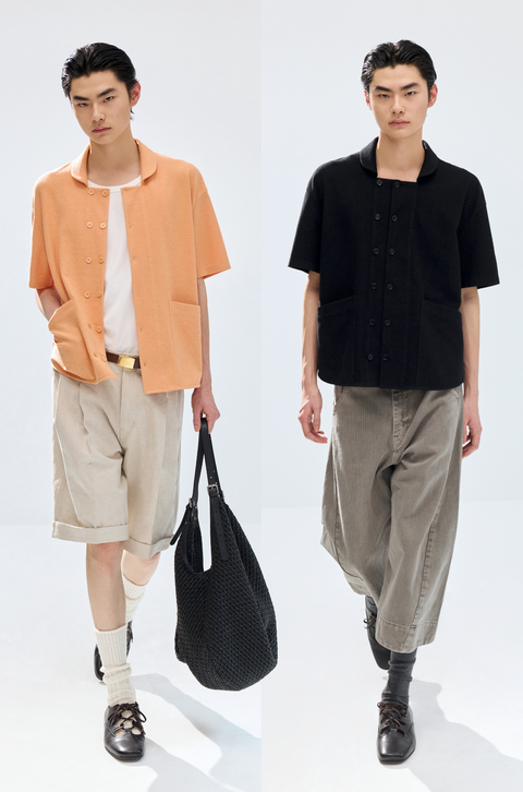 SIMPLE PROJECT TERRY DOUBLE-BREASTED SHIRT