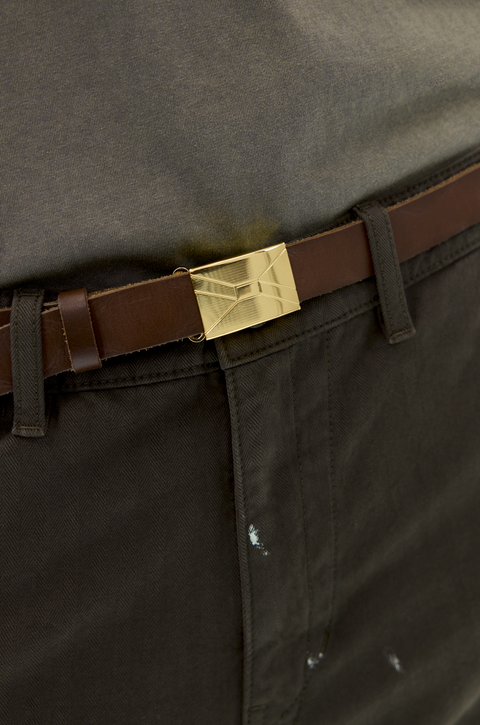 SIMPLE PROJECT BRASS BUCKLE BELT