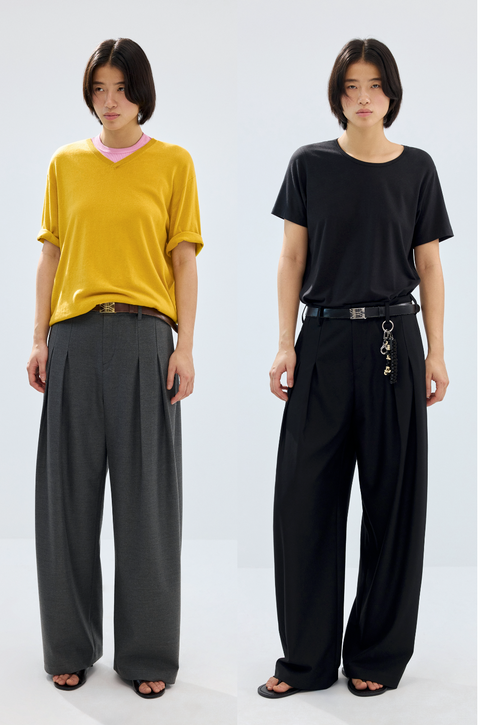SIMPLE PROJECT PLEATED TROUSERS