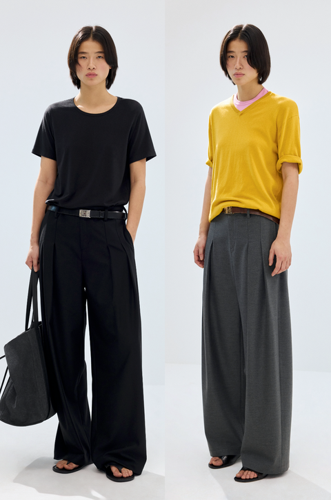 SIMPLE PROJECT PLEATED TROUSERS