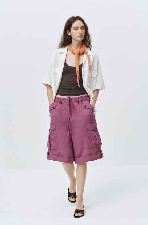 SIMPLE PROJECT LINEN SHORTS