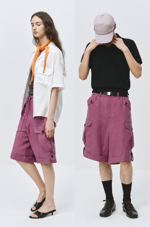 SIMPLE PROJECT LINEN SHORTS