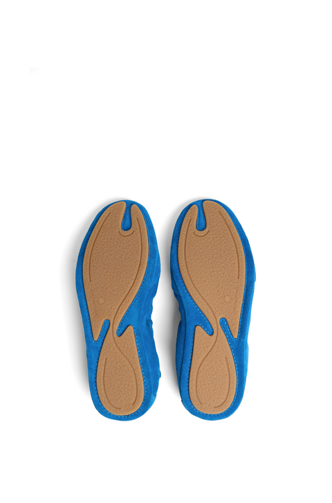 SIMPLE PROJECT BLUE BROGUE BALLET FLATS