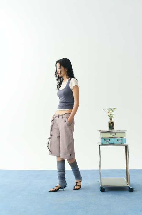NULL NONE CUFFED HEM SHORTS