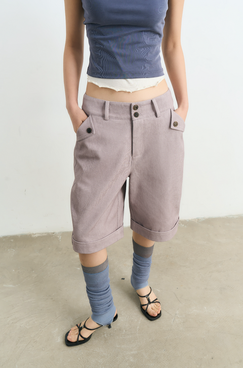 NULL NONE CUFFED HEM SHORTS