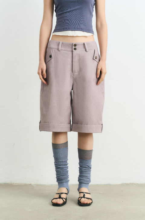 NULL NONE CUFFED HEM SHORTS